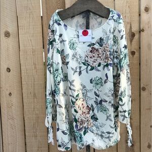 Liz Claiborne Light Flower Sweater XL NWT